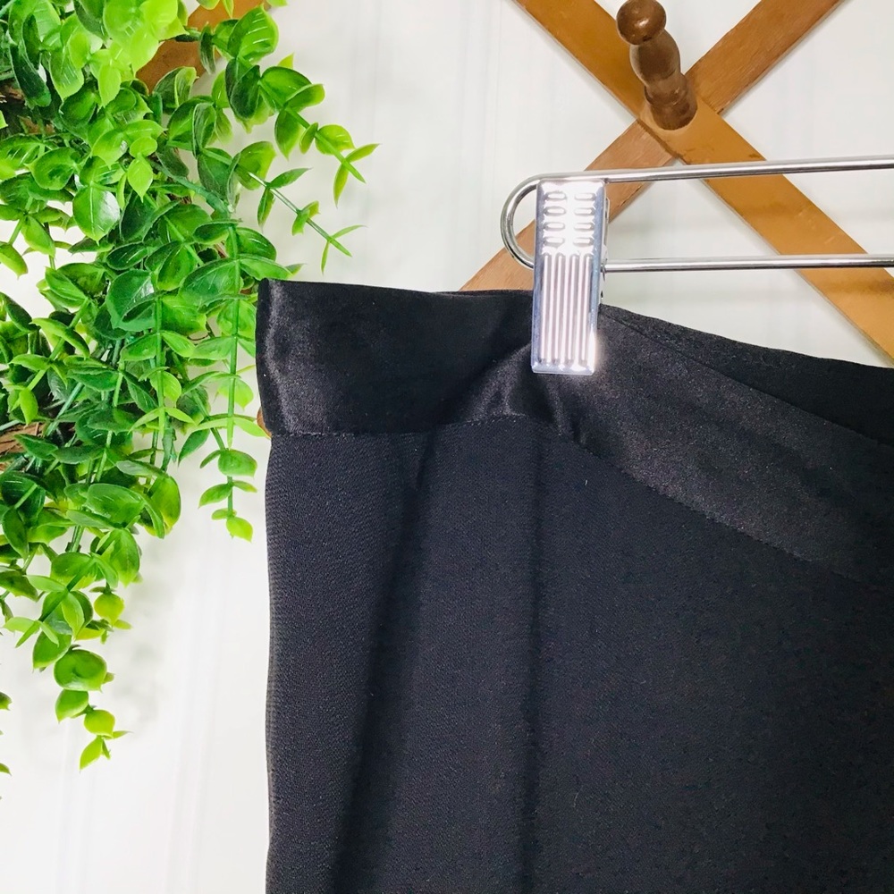 JB by Julie Brown Silk Ahoy black tuxedo satin waist cropped pants size 10 NWT - Picture 9 of 14